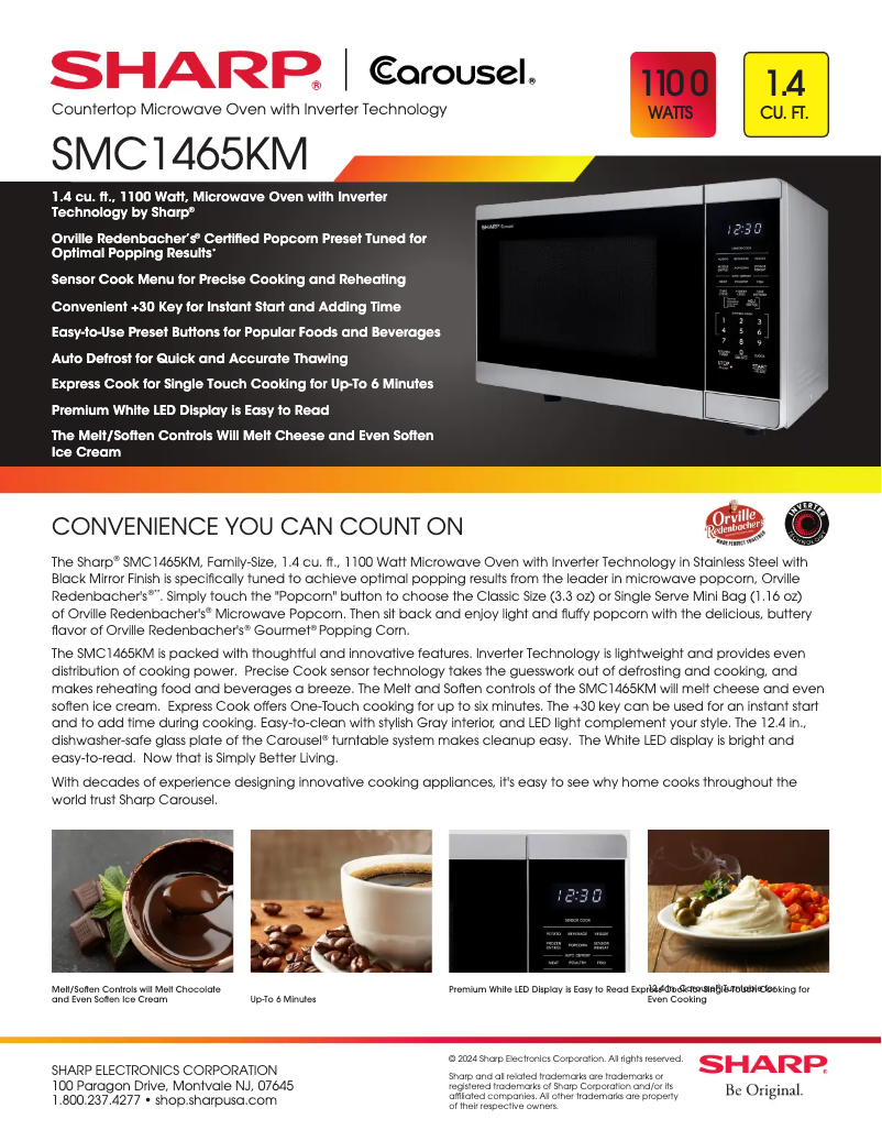 Page n°1 - Fiche technique Sharp SMC1465KM