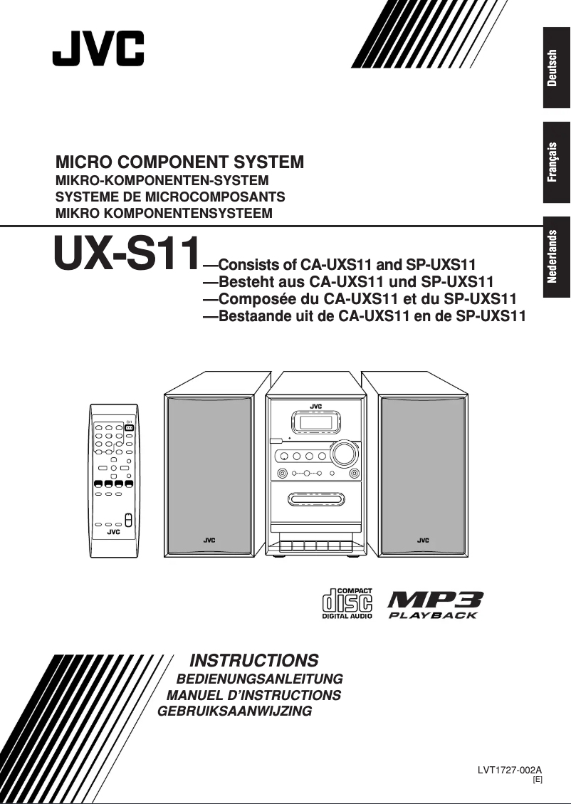 Page 1 de la notice Manuel utilisateur JVC SP-UXS11