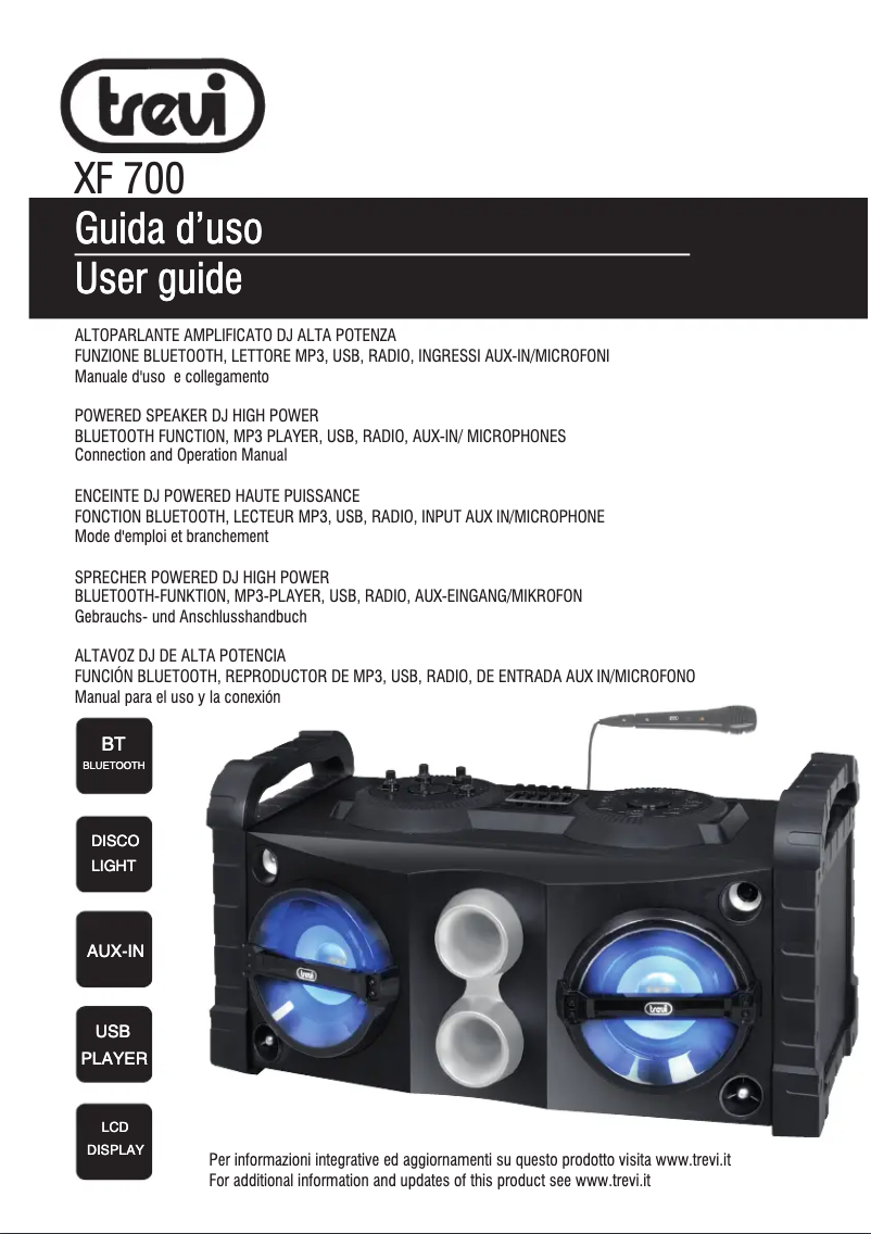Page n°1 - Manuel utilisateur Trevi XF 700