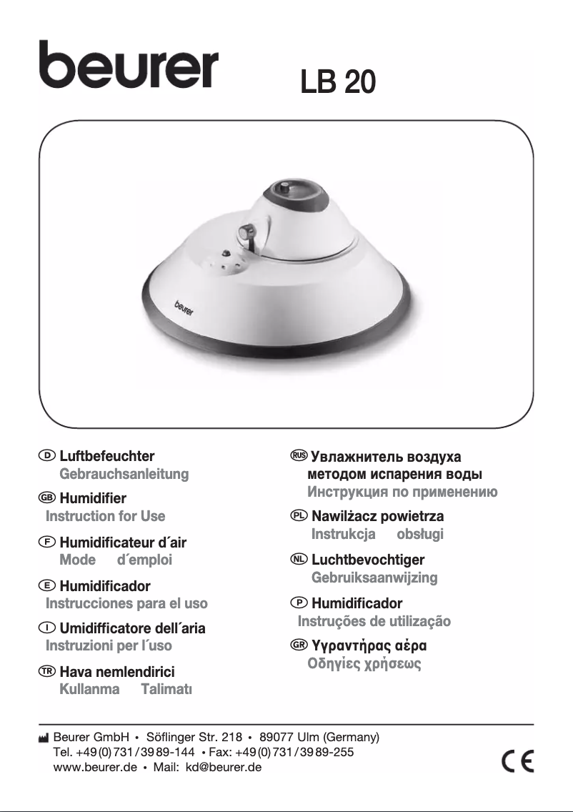 Image de la première page du manuel de l'appareil LB 20