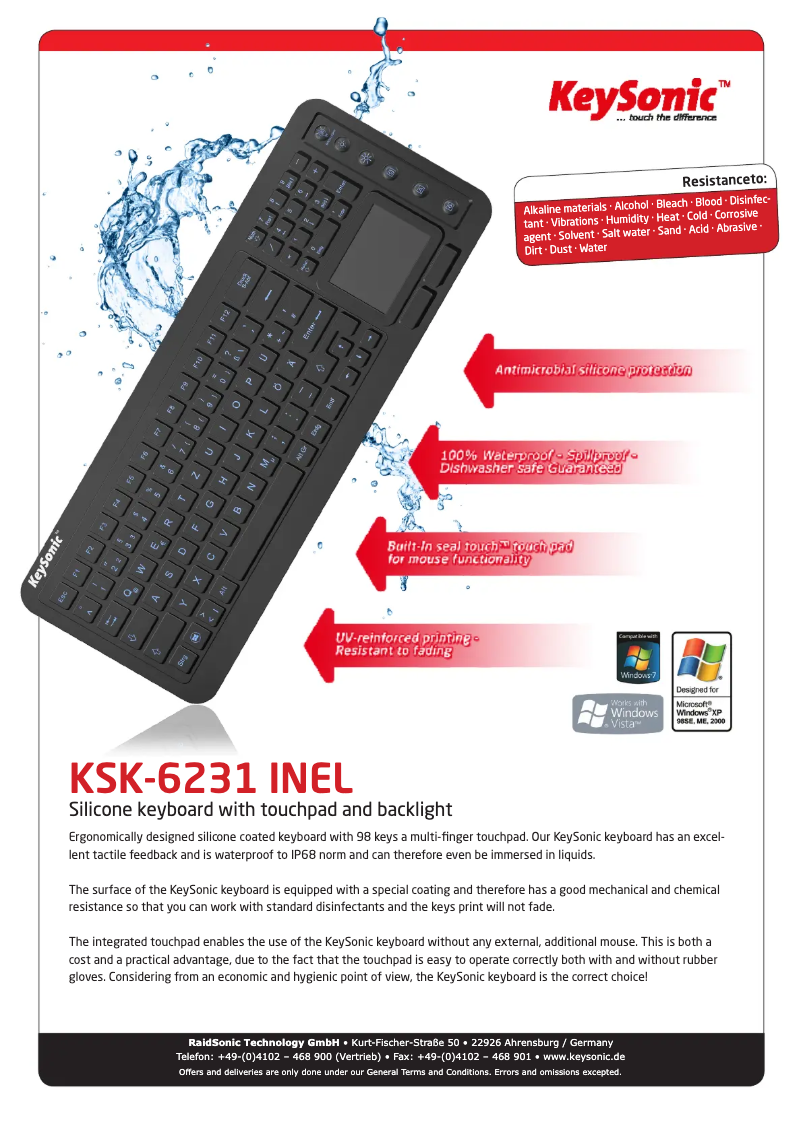 Page n°1 - Fiche technique KeySonic KSK-6231 INEL