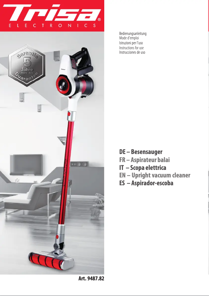 Image de la première page du manuel de l'appareil Quick Clean Professional T8782