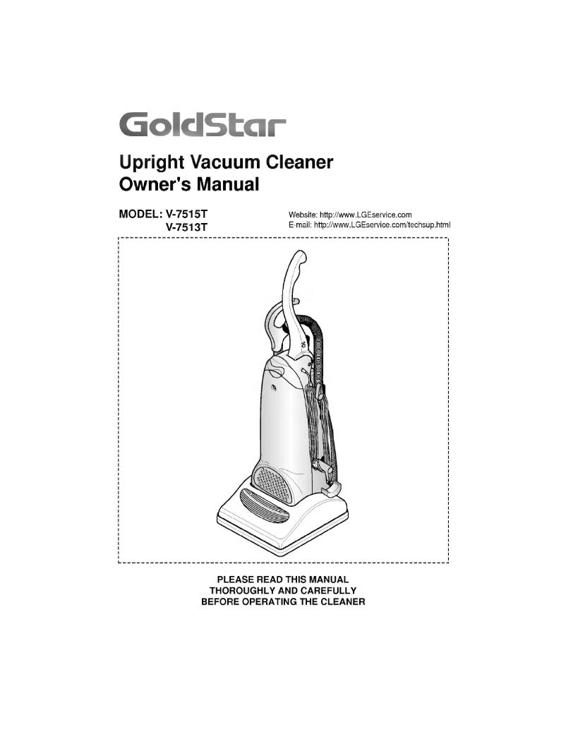 Page 1 de la notice Manuel utilisateur LG V-7515T