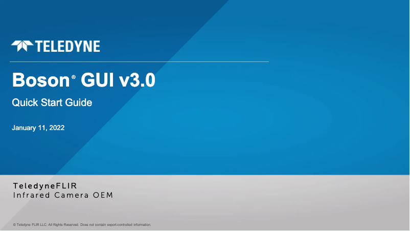 Page 1 de la notice Guide de démarrage rapide FLIR Boson+