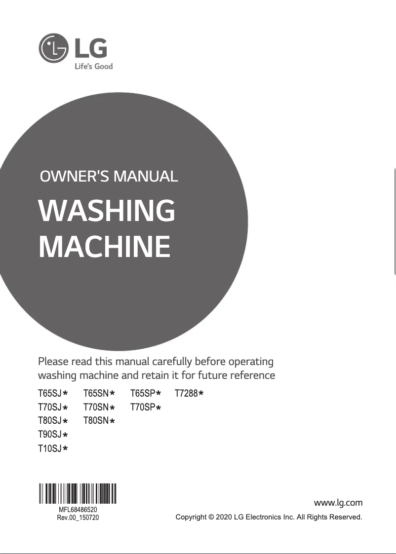 Page 1 de la notice Manuel utilisateur LG T65SPMB1Z