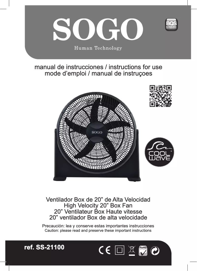 Imagen de la primera página del manual del dispositivo VEN-SS-21100