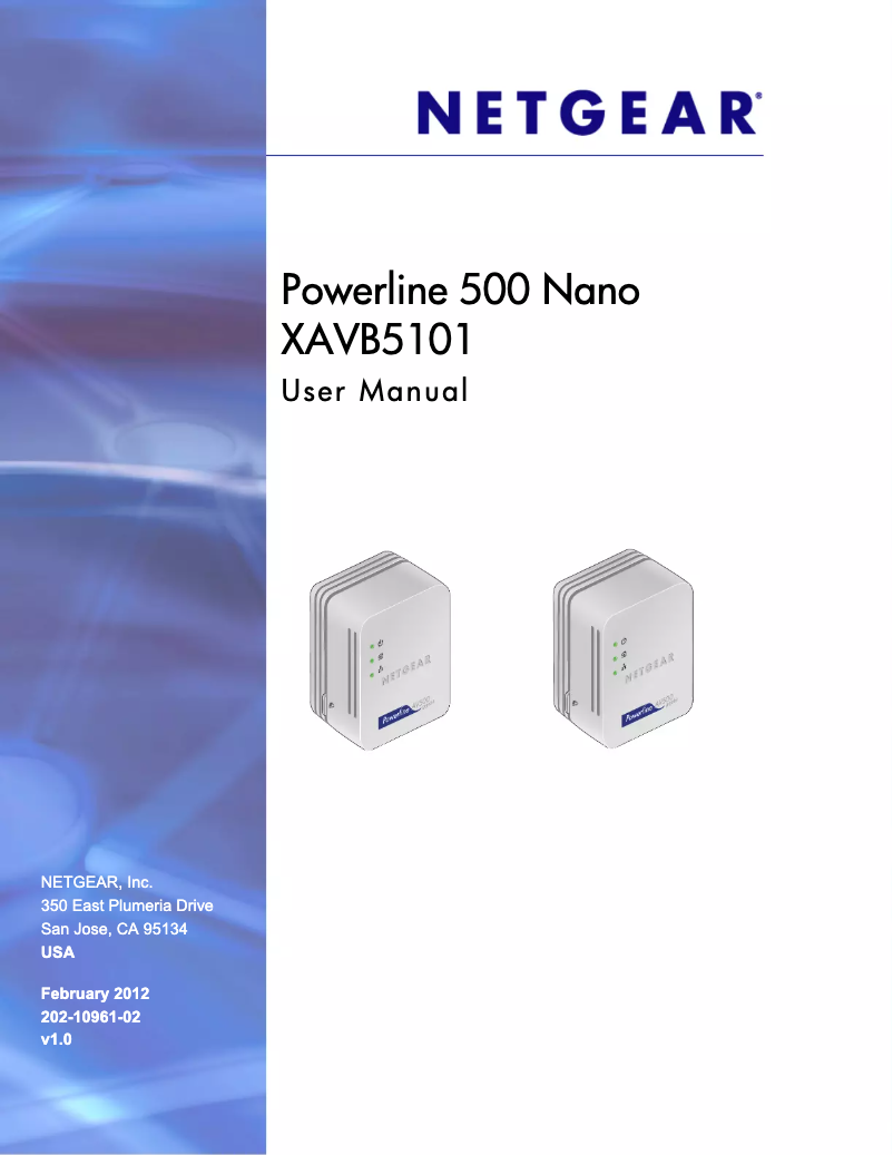 Page 1 de la notice Manuel utilisateur Netgear XAV5101
