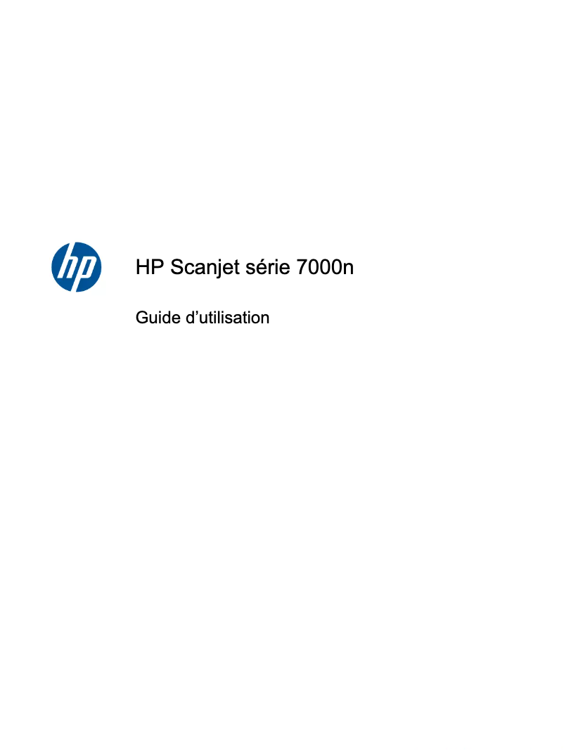 Page n°1 - Manuel utilisateur HP Scanjet 7000n