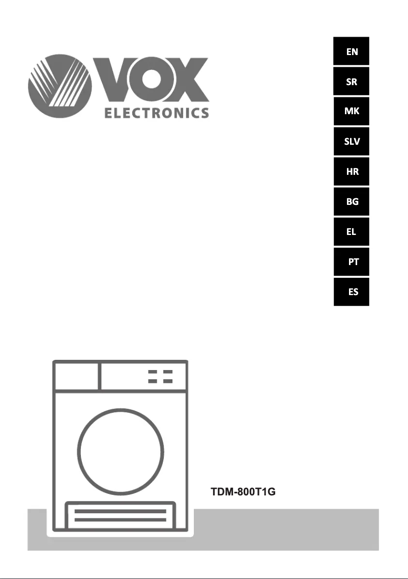 Página 1 del manual Manual de usuario VOX TDM-800T1G