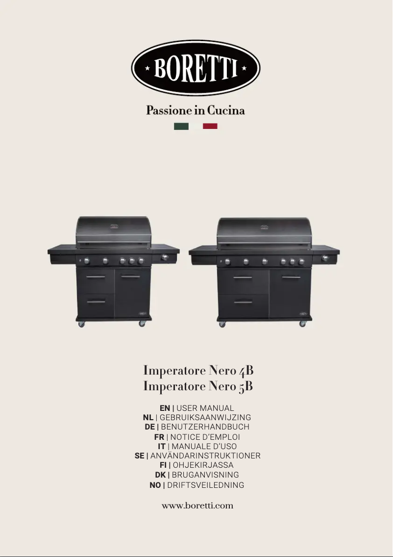 Page 1 de la notice Manuel utilisateur Boretti Imperatore Nero 4B