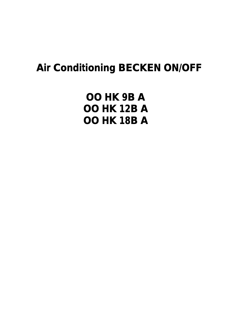 Page n°1 - Manuel utilisateur Becken OO HK 12B A