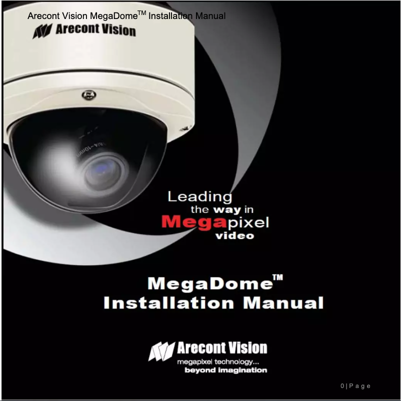 Page n°1 - Manuel utilisateur Arecont Vision MegaDome AV2155DN