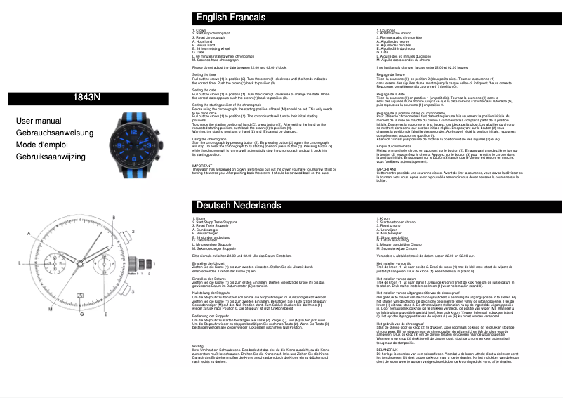 Page n°1 - Manuel utilisateur Davis 1843N