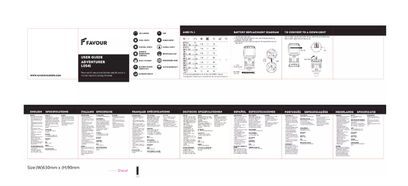 Page 1 de la notice Manuel utilisateur Favour Adventurer L0541