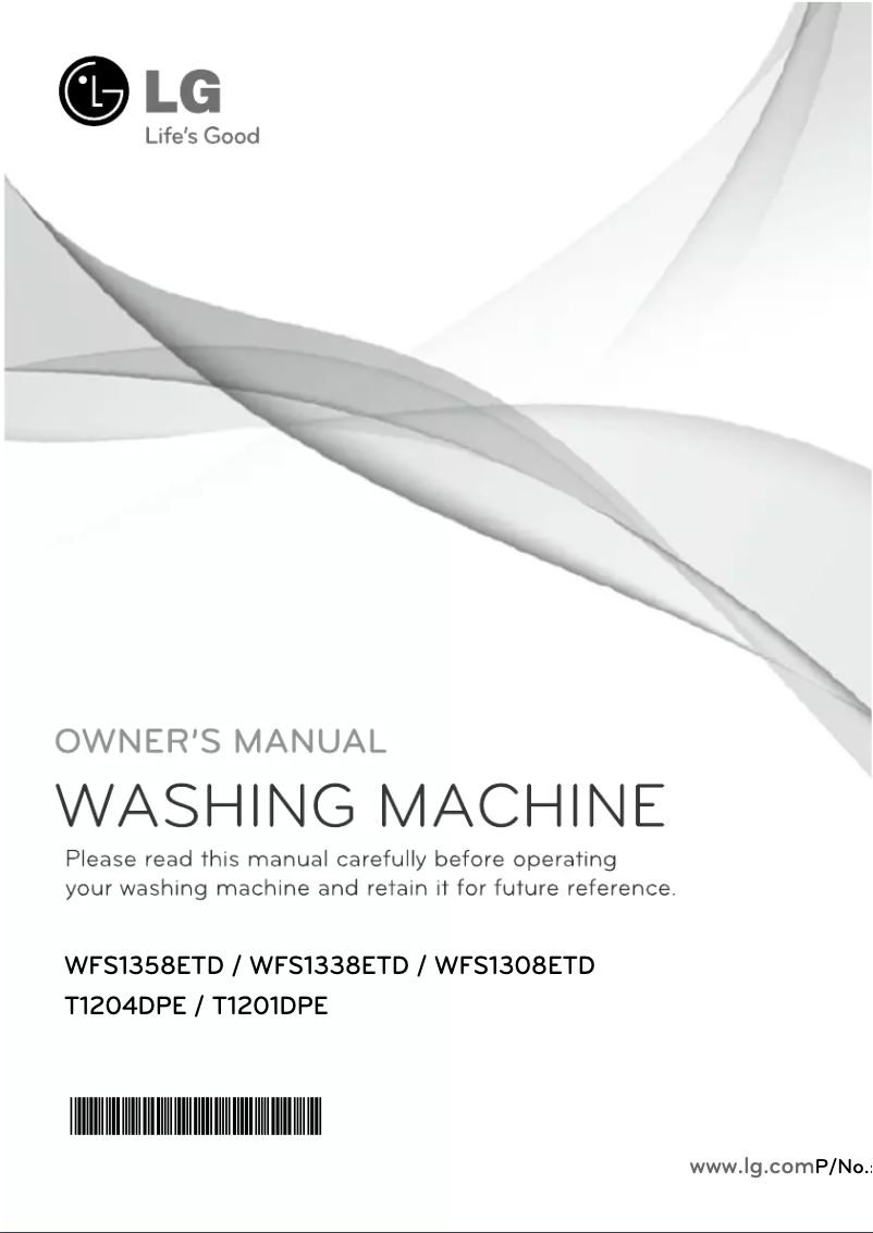 Page 1 de la notice Manuel utilisateur LG WFS1308ETD