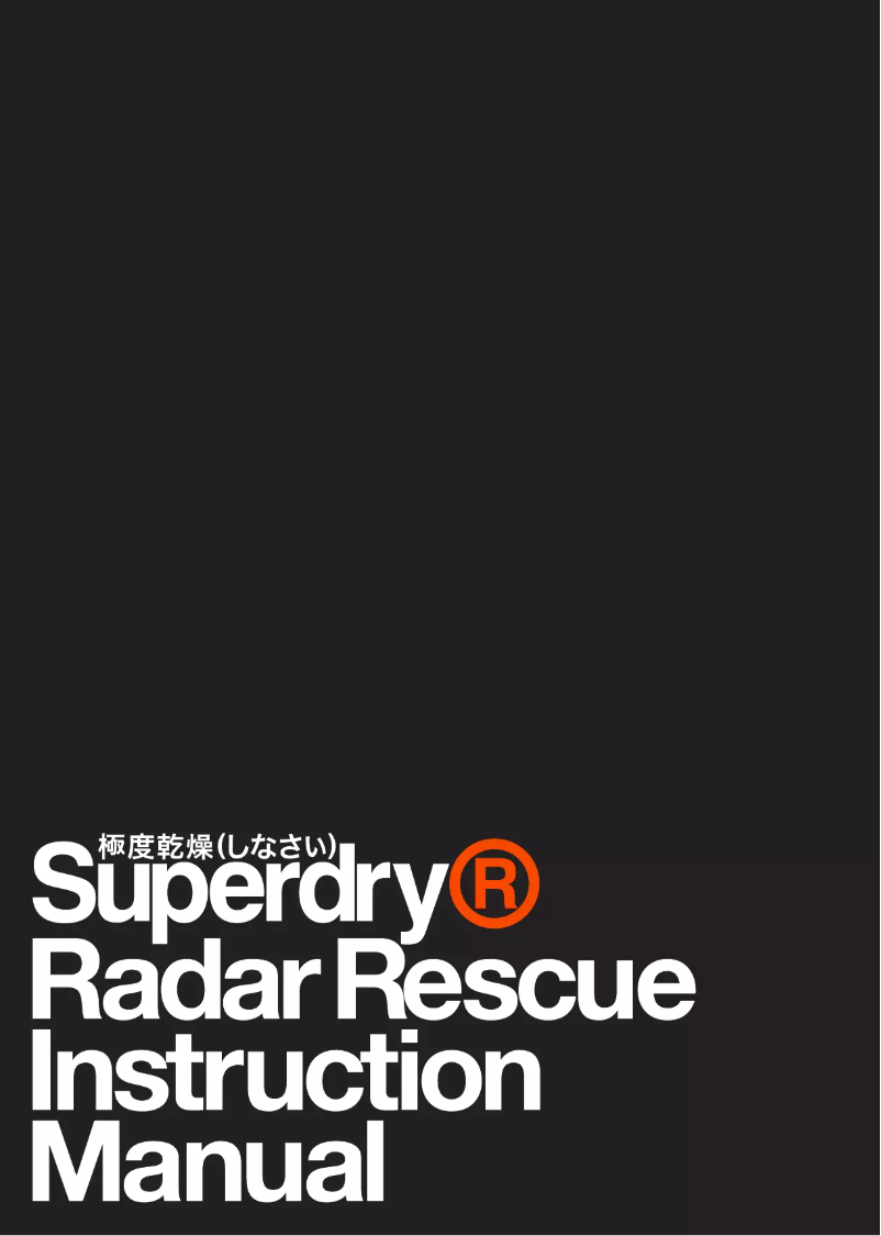 Page n°1 - Manuel utilisateur Superdry Radar Rescue SYG193U