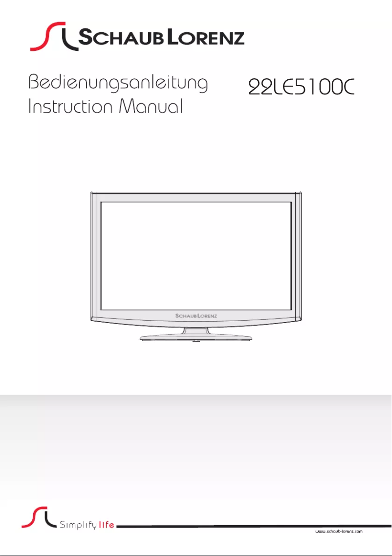 Página 1 del manual Manual de usuario Schaub Lorenz 22LE-5100C