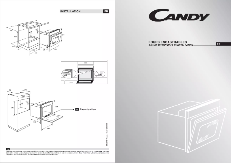 Page n°1 - Manuel utilisateur Candy FPP 648 N