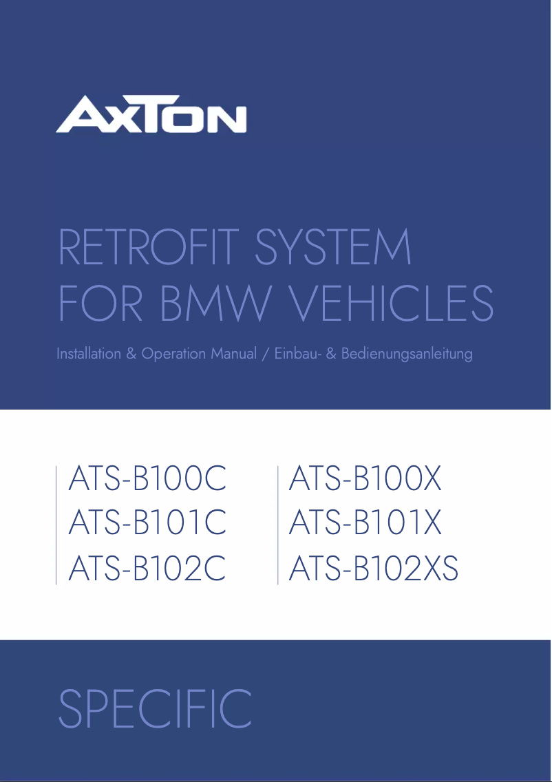 Page n°1 - Manuel utilisateur Axton ATS-B102XS