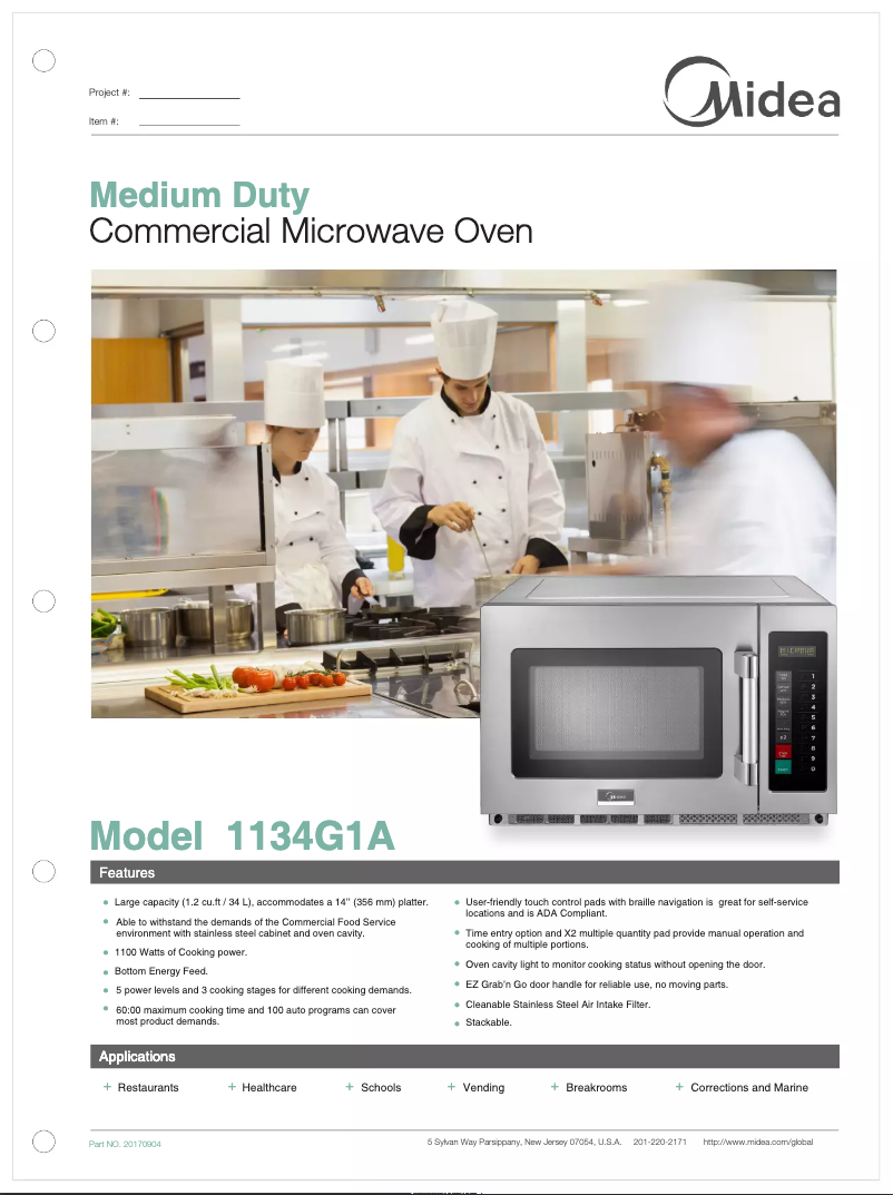 Página 1 del manual Manual de usuario Midea 1134G1A