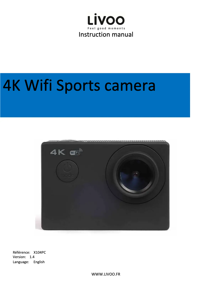 Image de la première page du manuel de l'appareil X104PC
