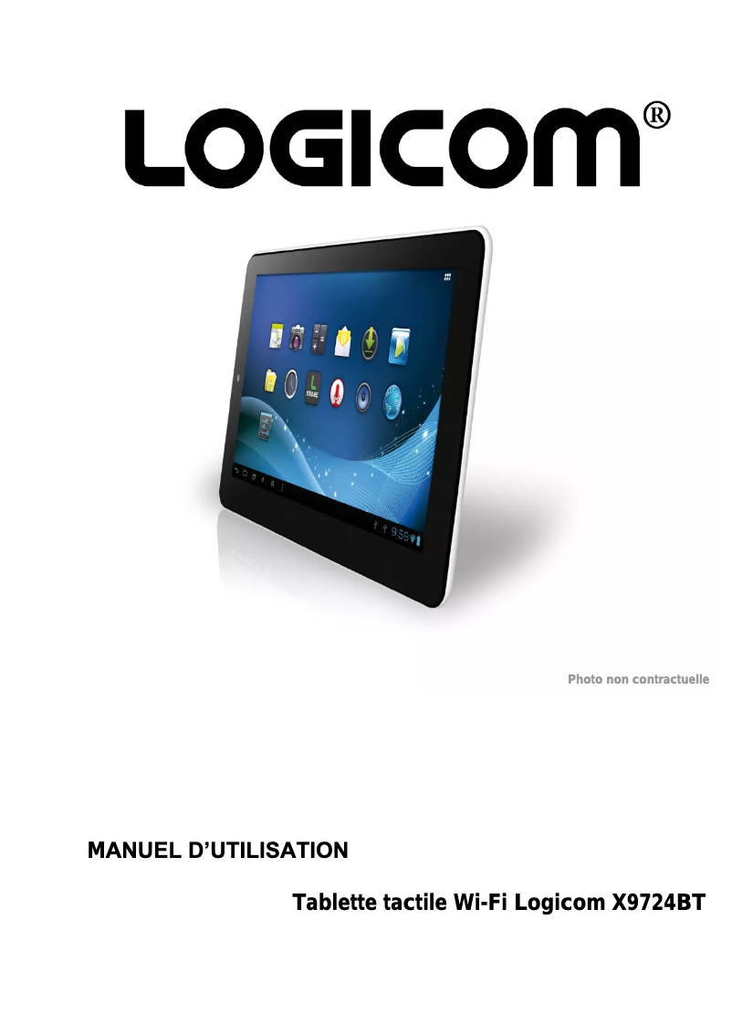 Page 1 de la notice Manuel utilisateur Logicom X9724 BT