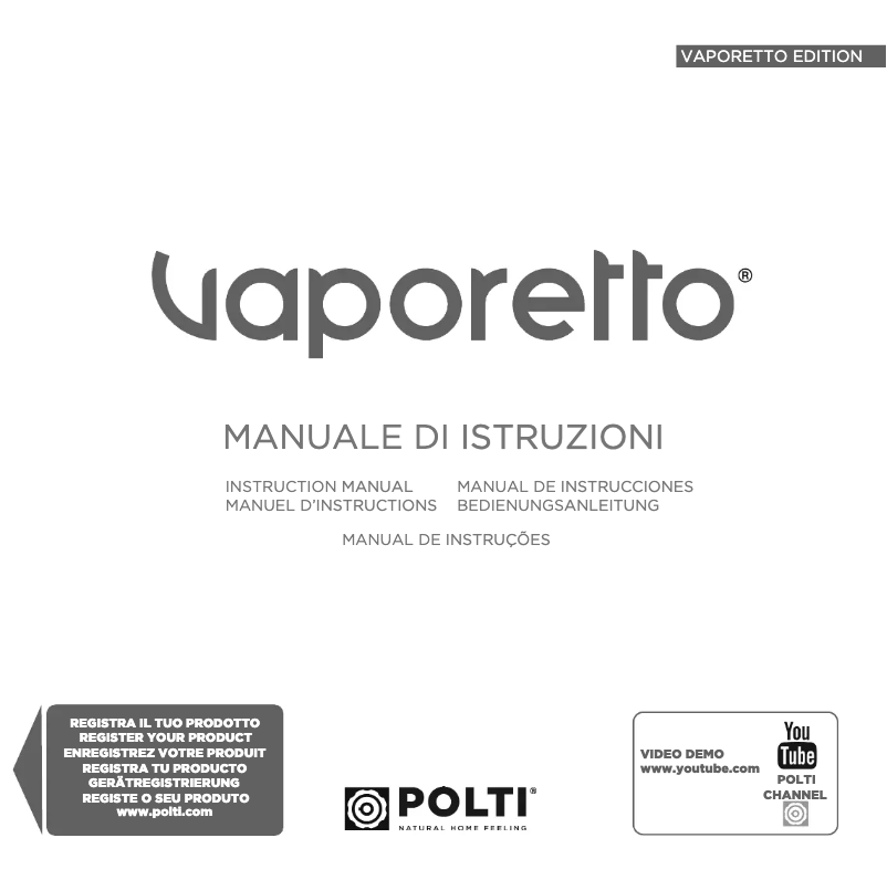 Page n°1 - Manuel utilisateur Polti Vaporetto Edition