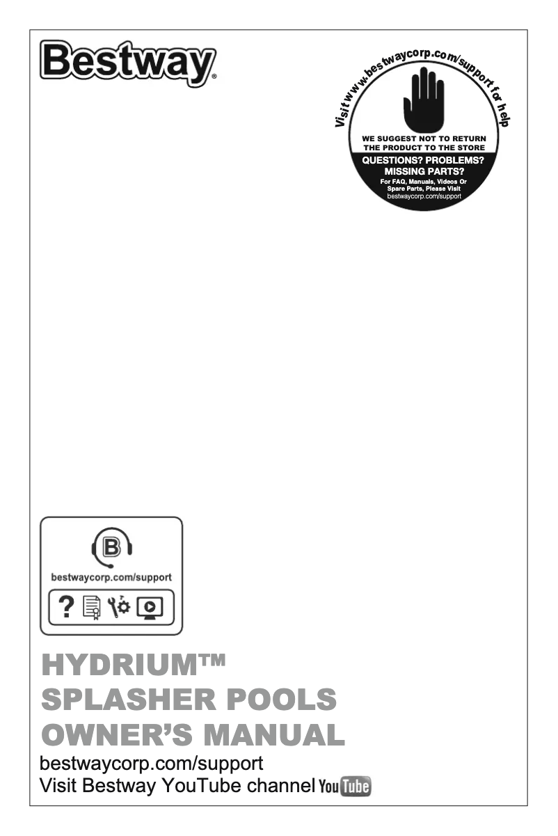 Page 1 de la notice Manuel utilisateur Bestway Hydrium 56669