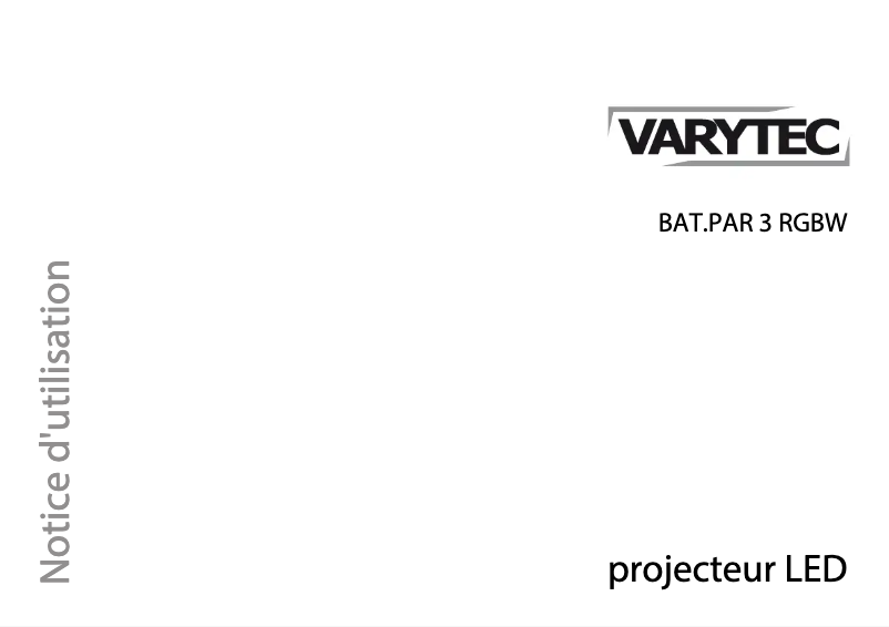 Image de la première page du manuel de l'appareil BAT.PAR 3 RGBW