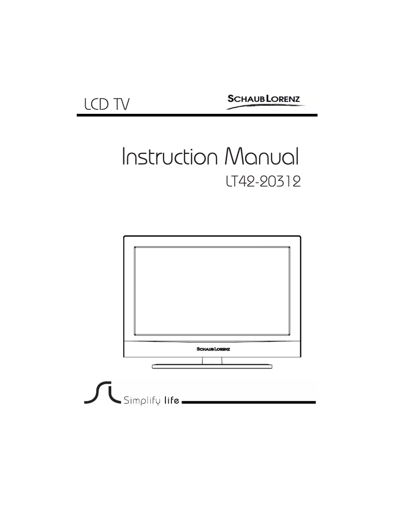 Página 1 del manual Manual de usuario Schaub Lorenz LT42-20312
