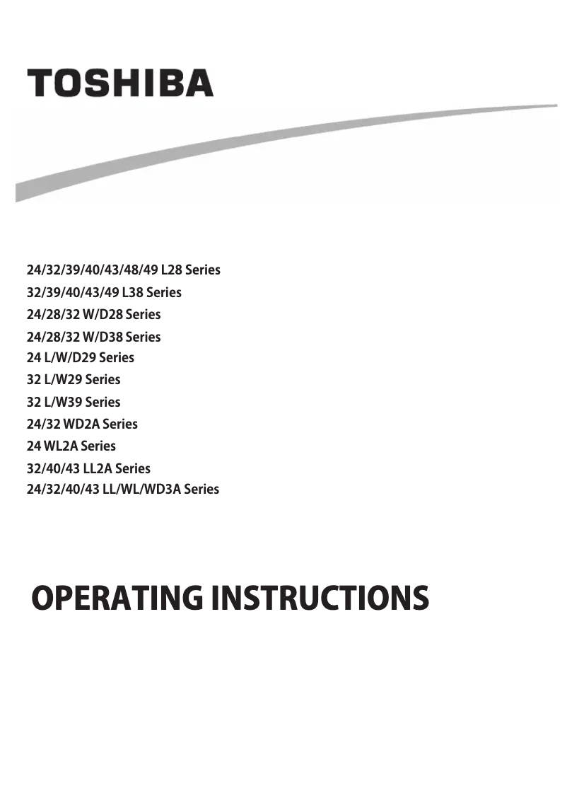 Page n°1 - Manuel utilisateur Toshiba 32WD3A63DB