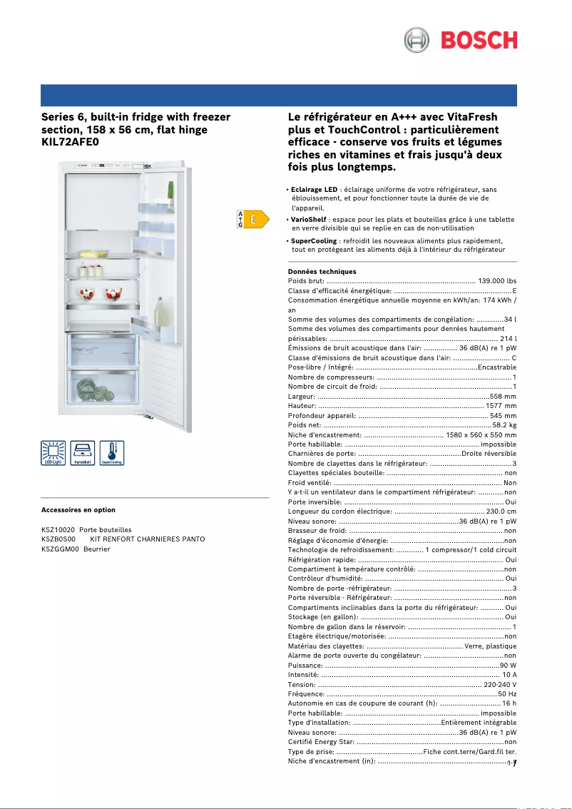 Image de la première page du manuel de l'appareil KIL72AFE0