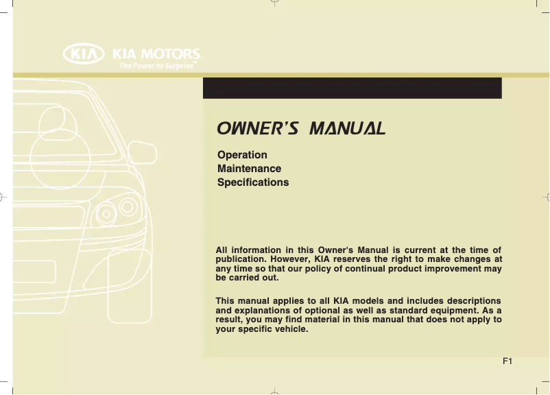 Page n°1 - Manuel utilisateur Kia Cee’d (2010)