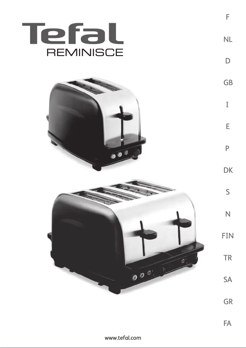 Page 1 de la notice Manuel utilisateur Tefal Reminisce TT3803