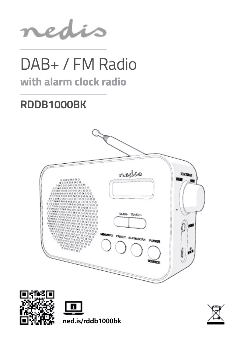 Image de la première page du manuel de l'appareil RDDB1000BK