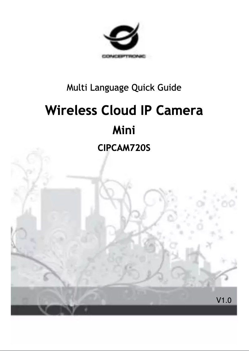 Image de la première page du manuel de l'appareil Wireless Cloud IP Camera Mini CIPCAM720S