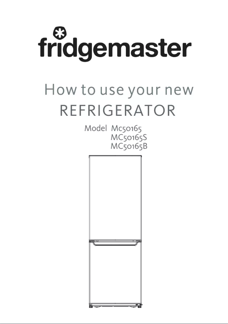 Page n°1 - Manuel utilisateur Fridgemaster MC50165B