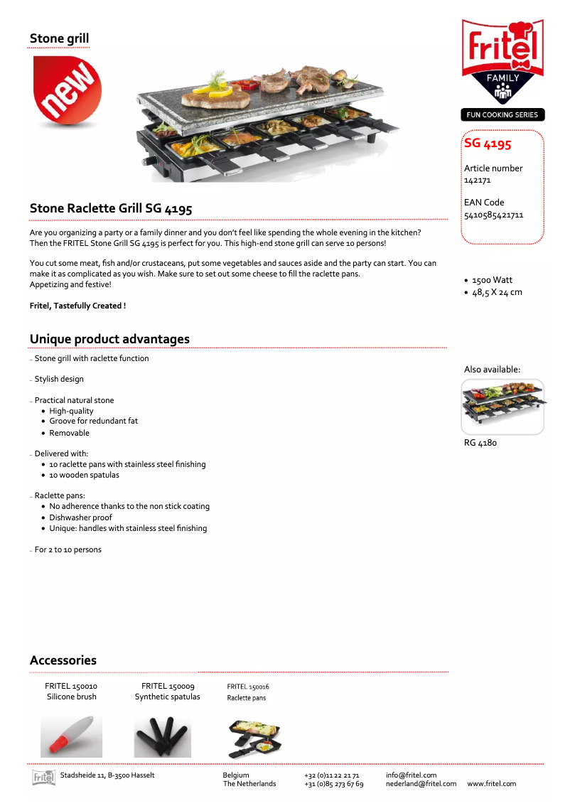 Page 1 de la notice Fiche technique Fritel SG 4195