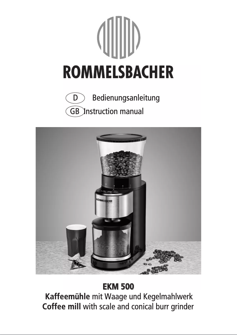 Página 1 del manual Manual de usuario Rommelsbacher EKM 500