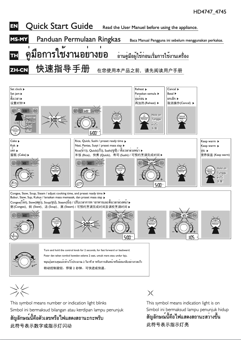 Image de la première page du manuel de l'appareil HD4747