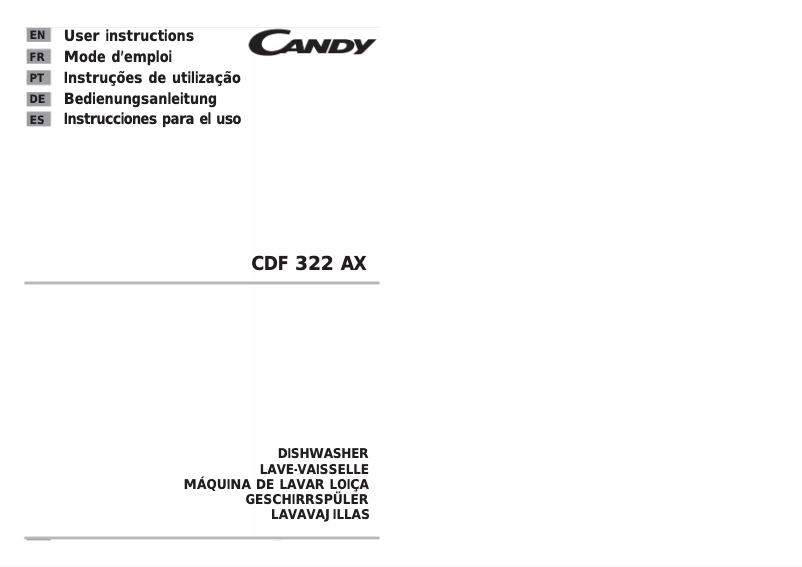 Image de la première page du manuel de l'appareil CDF 322 AX-37 S