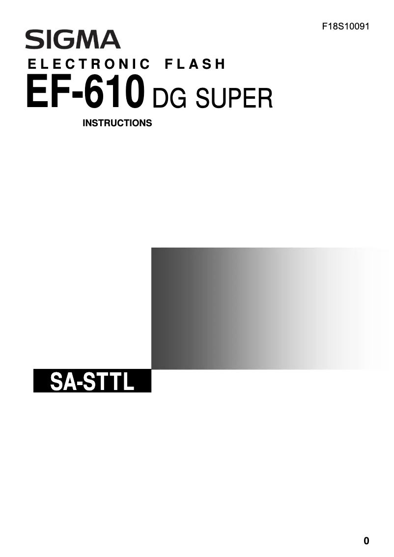 Image de la première page du manuel de l'appareil EF-610 Super