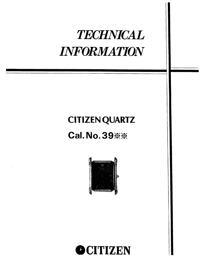 Page n°1 - Manuel utilisateur Citizen Cal 39XX