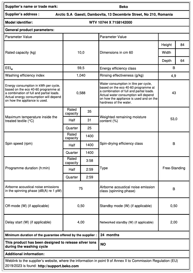 Image de la première page du manuel de l'appareil WTV 10744 X