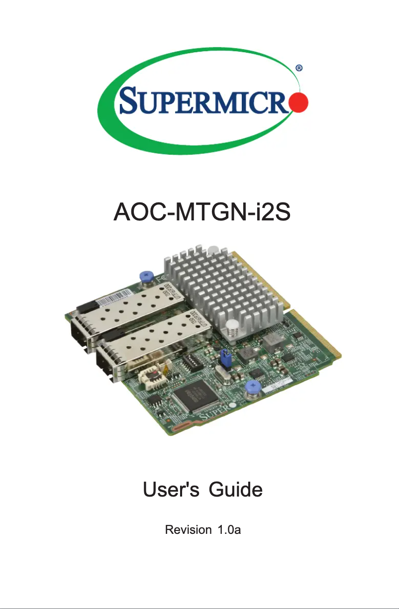 Image de la première page du manuel de l'appareil AOC-MTGN-i2S