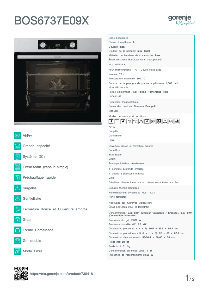 Image de la première page du manuel de l'appareil BOS6737E09X