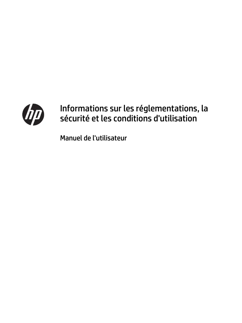 Page 1 de la notice Manuel utilisateur HP EliteDesk 705 Mini G2