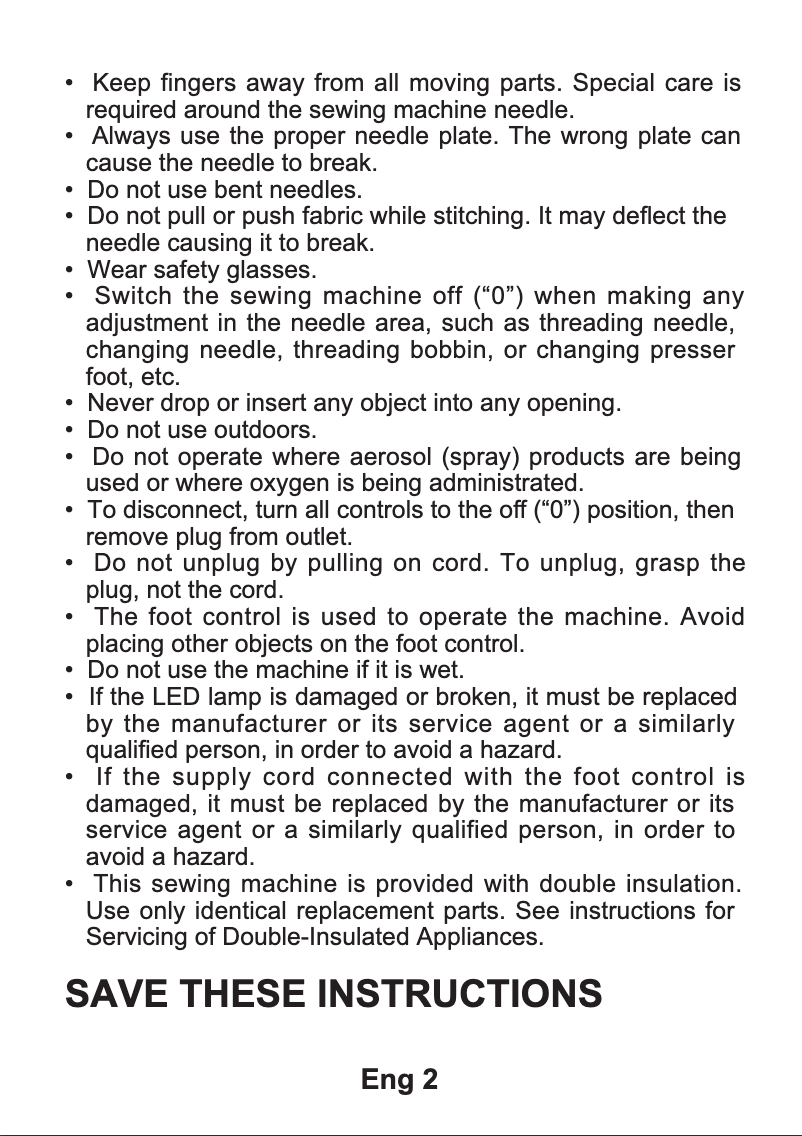 Page 1 de la notice Manuel utilisateur Singer C5300