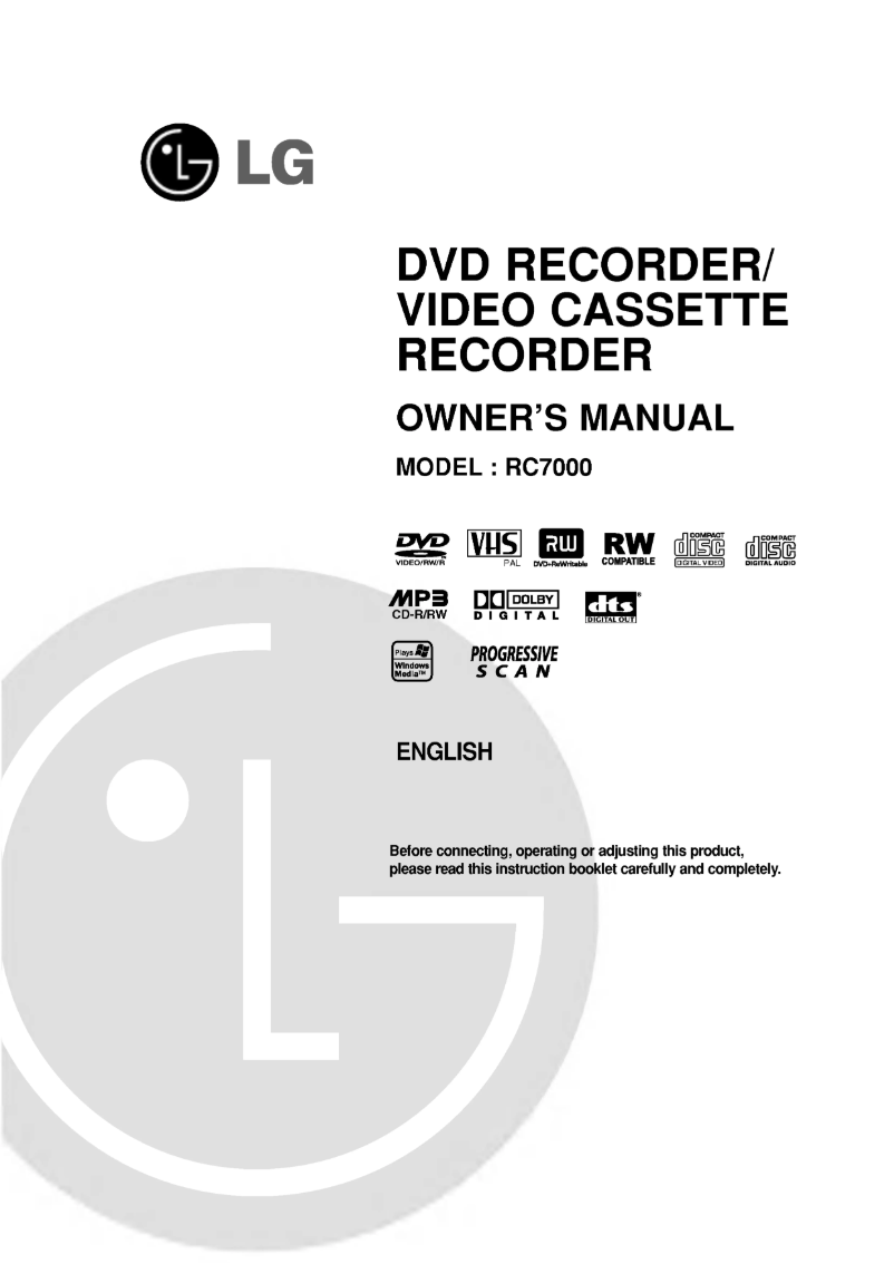 Page 1 de la notice Manuel utilisateur LG RC7812NP2L