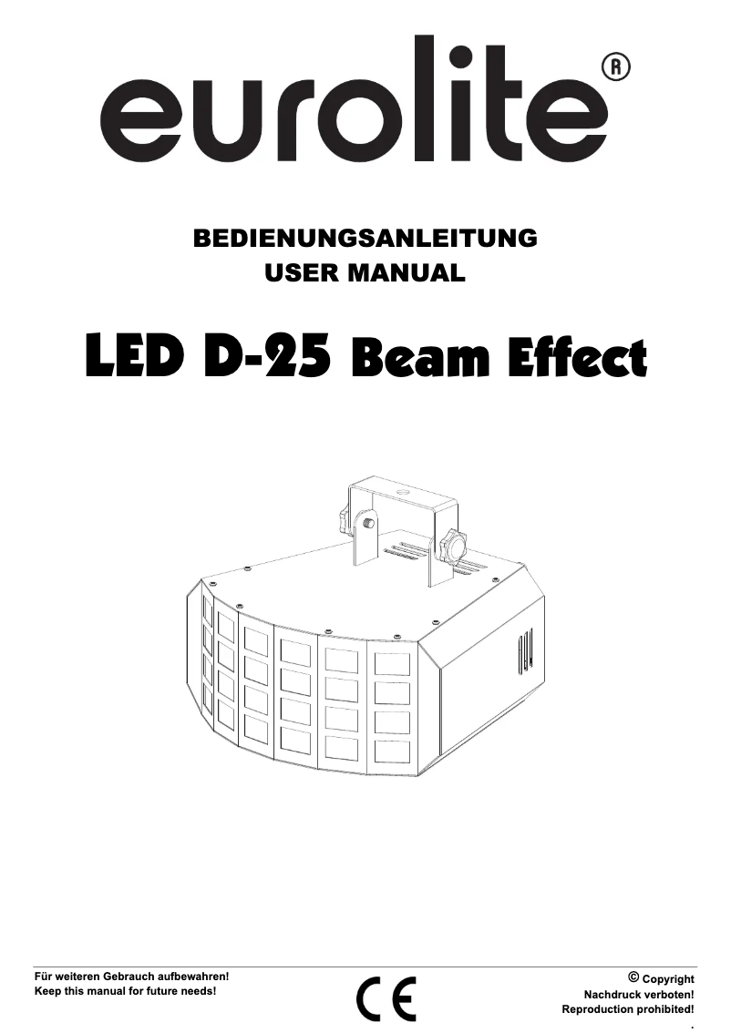 Page 1 of the manual User Manual Eurolite LED D-25